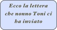 Ecco la lettera che nonno Toni ci ha inviato